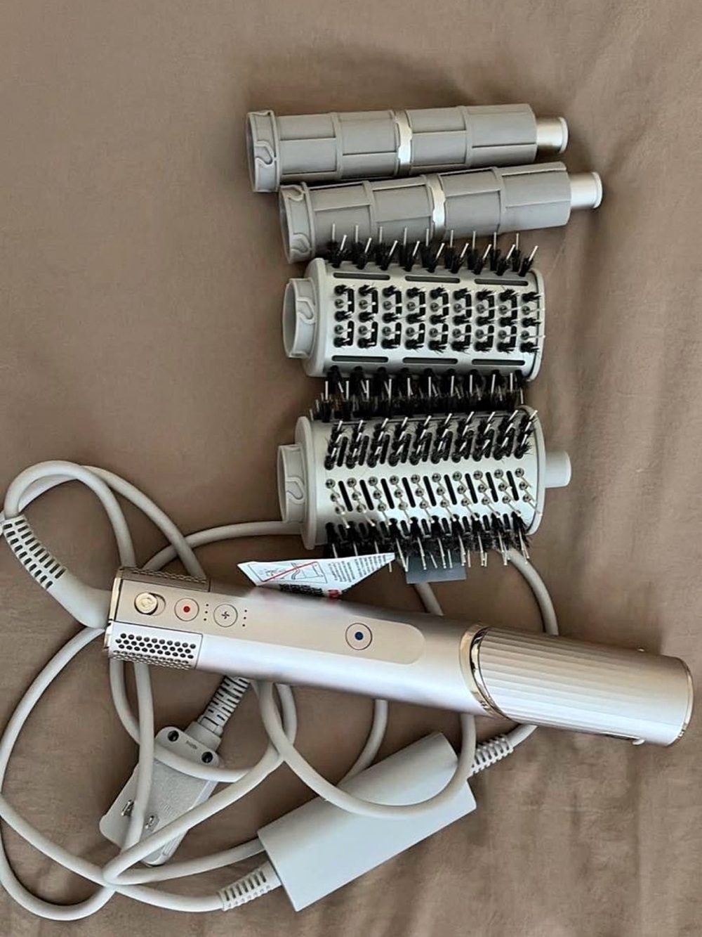 Corded Multi-Attachment Hot Air Styling Brush — Light Gray